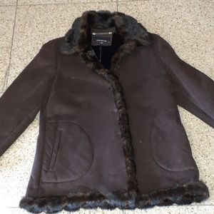 Jones New York Womens Fur Jacket Great Size Large
